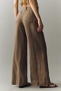 Sanctuary The Marine Linen High Rise Wide Leg Pants