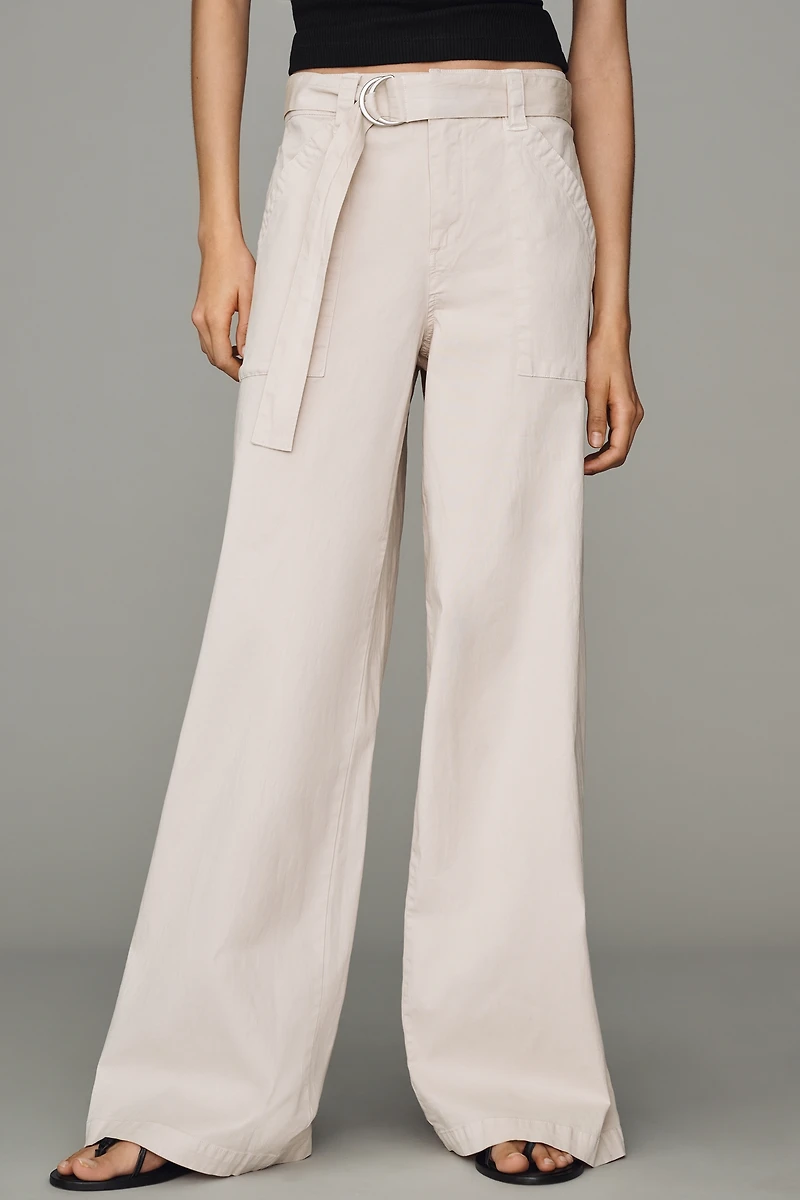 Sanctuary Soft Polish Cotton Blend Wide Leg Pants