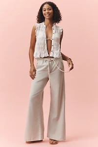 The Adi Pull-On Mid-Rise Flare Pants by Pilcro