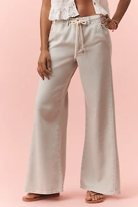 The Adi Pull-On Mid-Rise Flare Pants by Pilcro