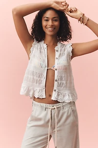 The Adi Pull-On Mid-Rise Flare Pants by Pilcro