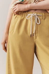 The Adi Pull-On Mid-Rise Flare Pants by Pilcro
