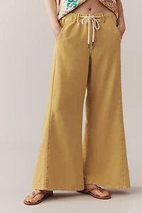 The Adi Pull-On Mid-Rise Flare Pants by Pilcro