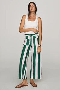 ASKK NY Patch Pocket Striped Wide-Leg Pants