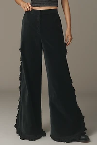 Hope for Flowers by Tracy Reese Fringed Velvet Trousers