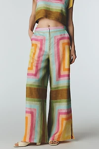 Hope for Flowers by Tracy Reese Linen Side-Tie Trousers