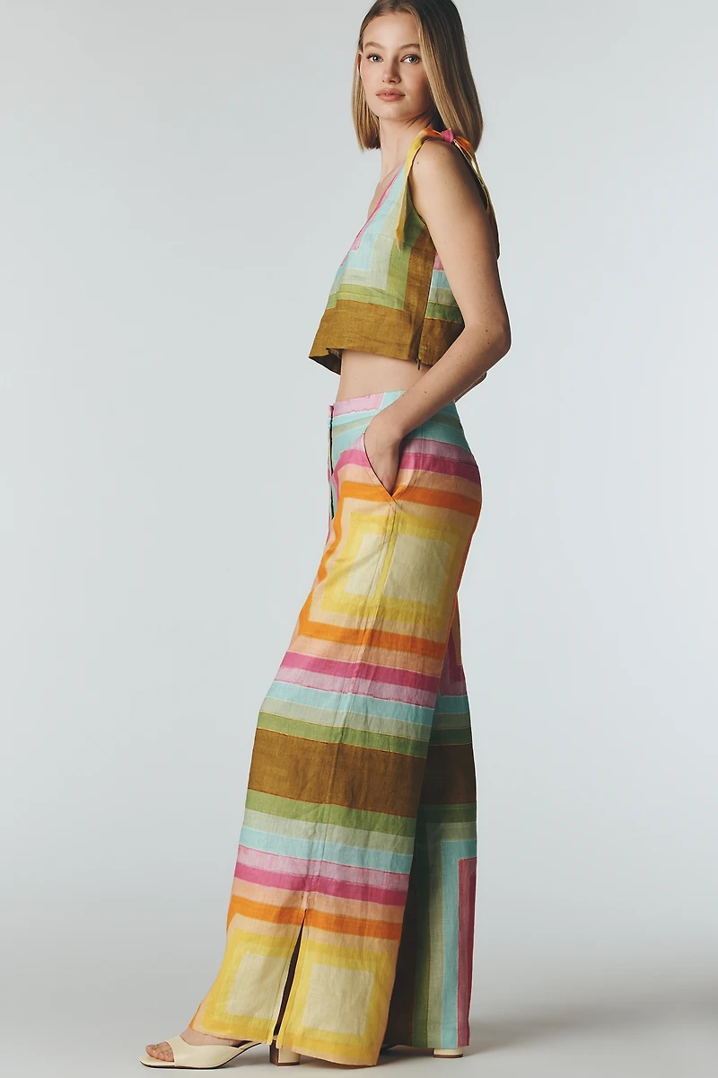 Hope for Flowers by Tracy Reese Linen Side-Tie Trousers