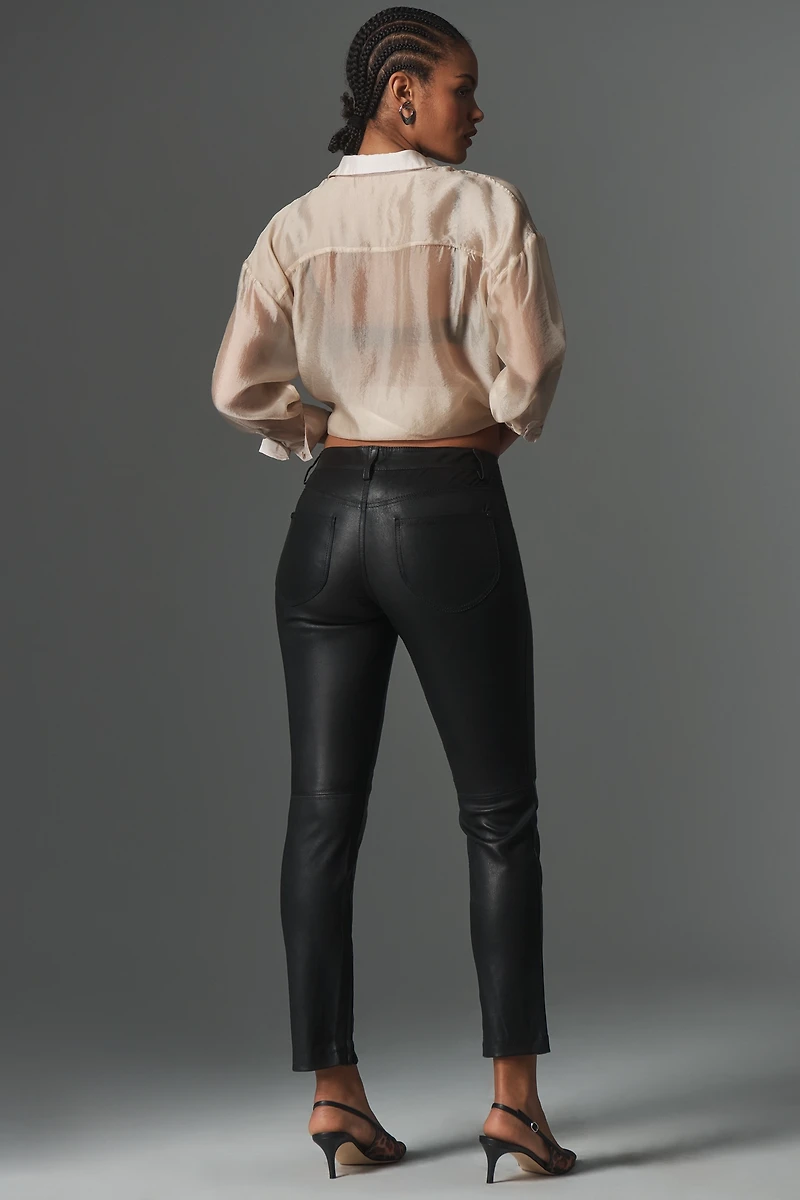 Pilcro Rococo Leather Skinny Pants