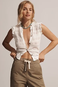 AMO Marian Linen Blend Drawstring Pants