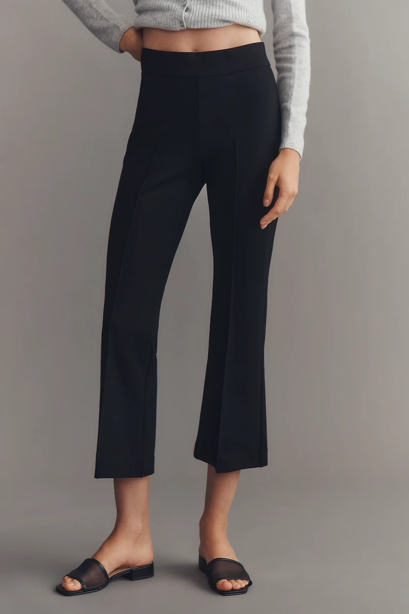 Good American Stretch Ponte High-Rise Kick Flare Pants