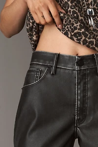 Good American Classic Bootcut Faux-Leather Pants