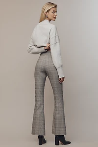 Good American Plaid Pull-On Kick-Flare Pants