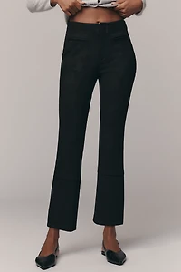 By Anthropologie Embellished Faux-Suede Capris