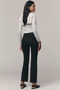 By Anthropologie Embellished Faux-Suede Capris