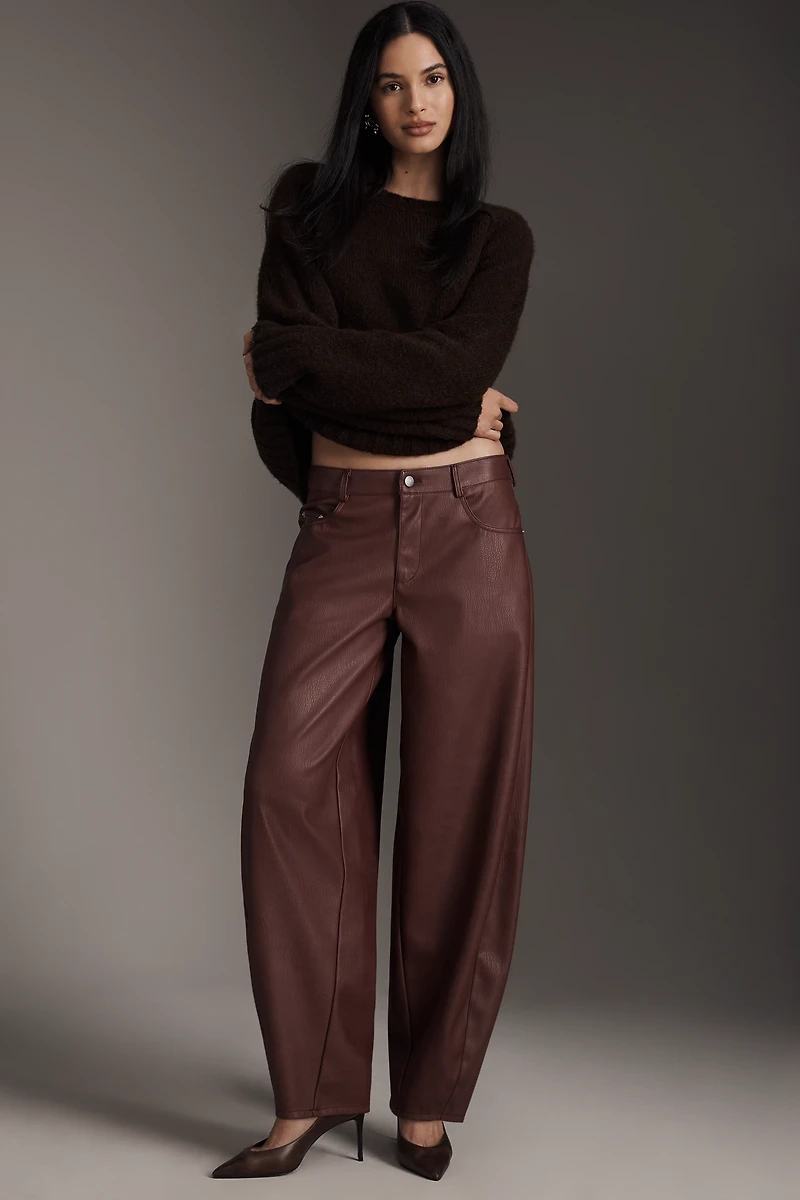 Pilcro Faux Leather Twisted Balloon Pants