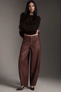 Pilcro Faux Leather Twisted Balloon Pants