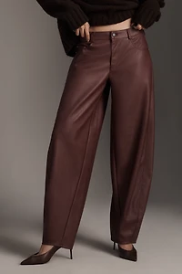 Pilcro Faux Leather Twisted Balloon Pants