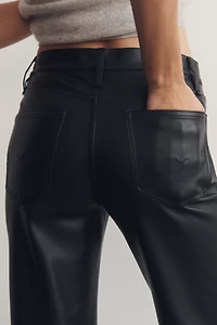 Hudson Rosie Faux-Leather High-Rise Wide-Leg Pants