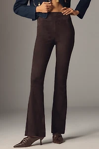 Walter Baker Lexie Mid-Rise Suede Flare Pants