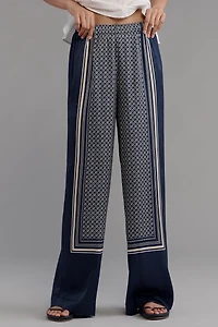 rag & bone Olivia Printed Pull-On Wide-Leg Pants