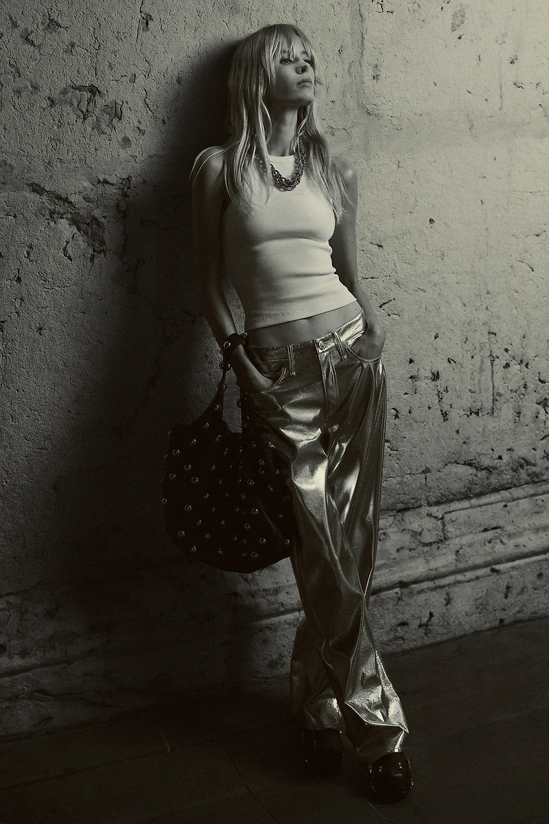 rag & bone Logan Faux-Leather High-Rise Wide-Leg Pants