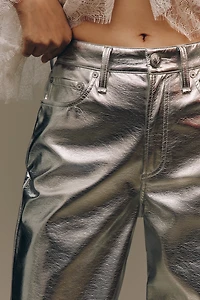rag & bone Logan Faux-Leather High-Rise Wide-Leg Pants