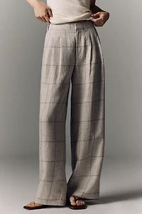 rag & bone 100% Linen Chappell Plaid Pants
