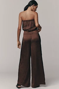 By Anthropologie Satin Lace Pants