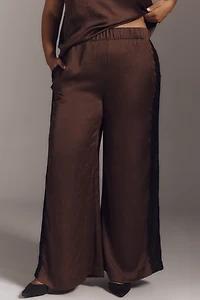 By Anthropologie Satin Lace Pants