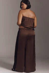 By Anthropologie Satin Lace Pants