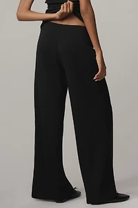 Maeve Knit Wide-Leg Pull-On Pants