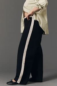 Maeve Crochet Track Stripe Pant