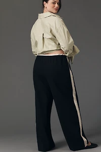 Maeve Crochet Track Stripe Pant