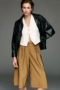 Maeve Wide Leg Cargo Culotte Pants