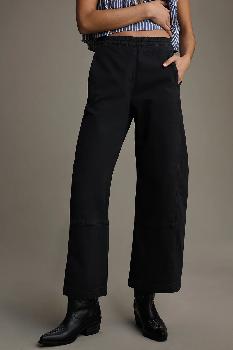 The Izzie Relaxed Pull-On Barrel Pants by Pilcro