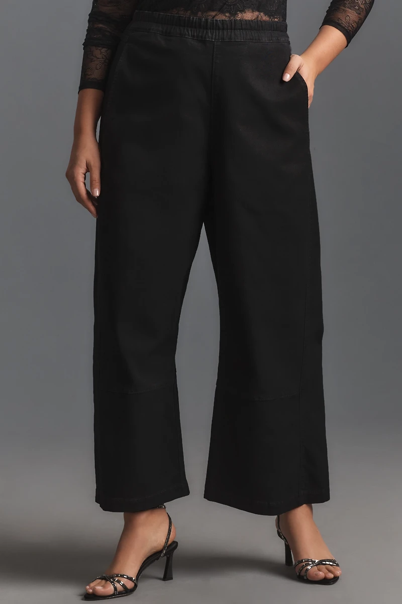 The Izzie Relaxed Pull-On Barrel Pants by Pilcro
