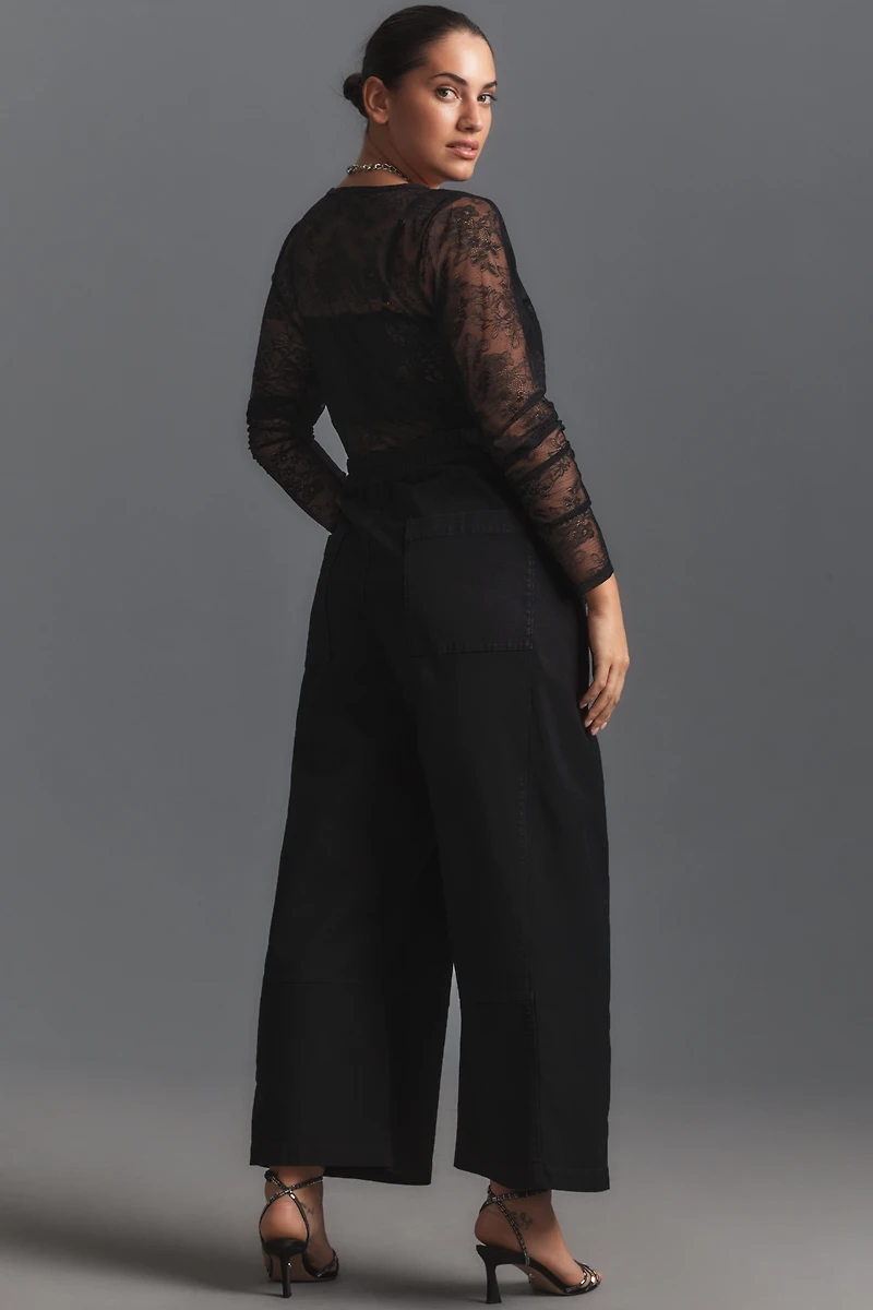 The Izzie Relaxed Pull-On Barrel Pants by Pilcro