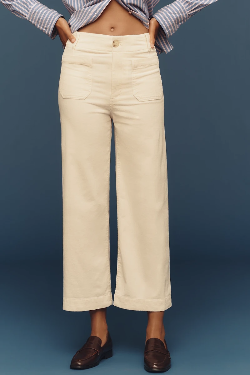 The Colette Corduroy Crop Wide-Leg Pants by Maeve