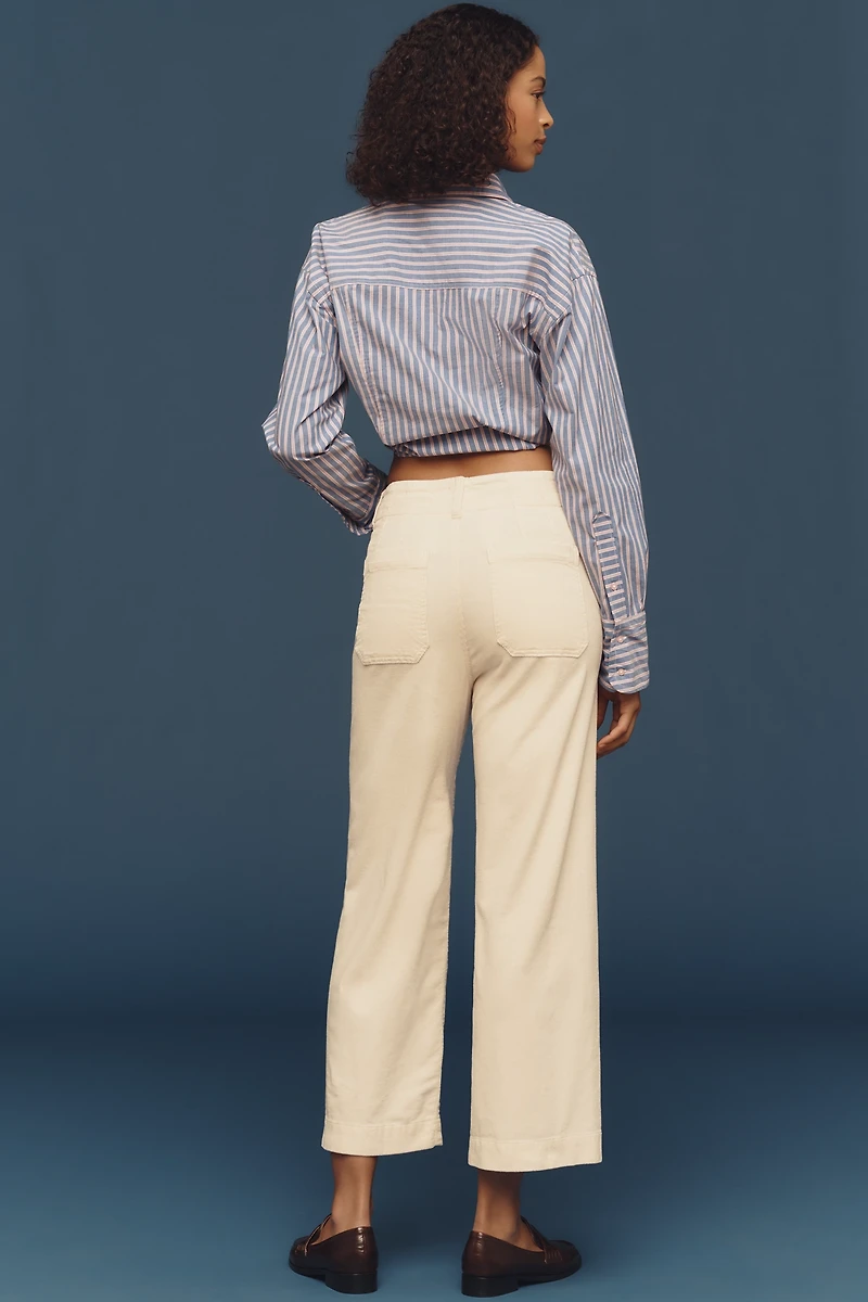The Colette Corduroy Crop Wide-Leg Pants by Maeve