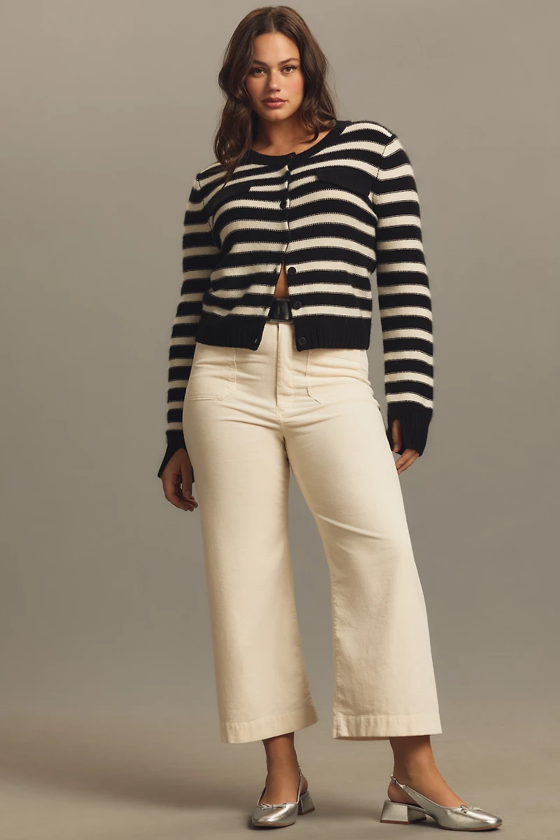 The Colette Corduroy Crop Wide-Leg Pants by Maeve