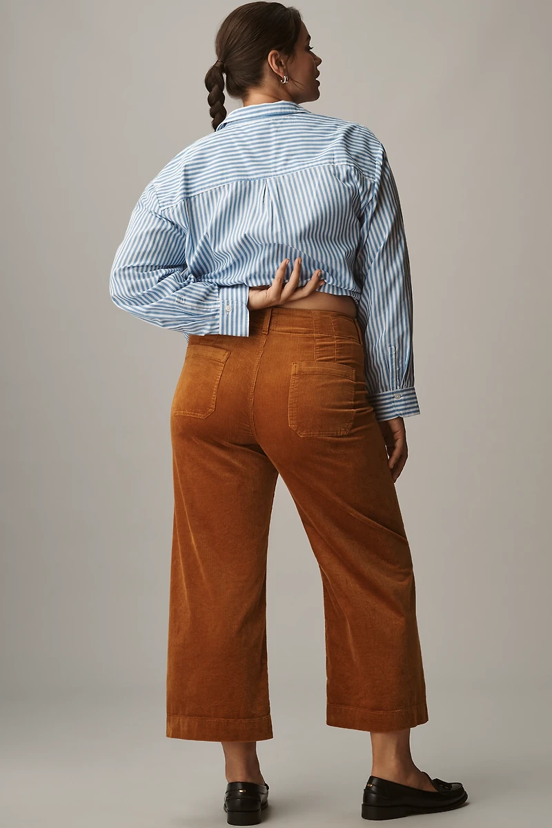 The Colette Corduroy Crop Wide-Leg Pants by Maeve