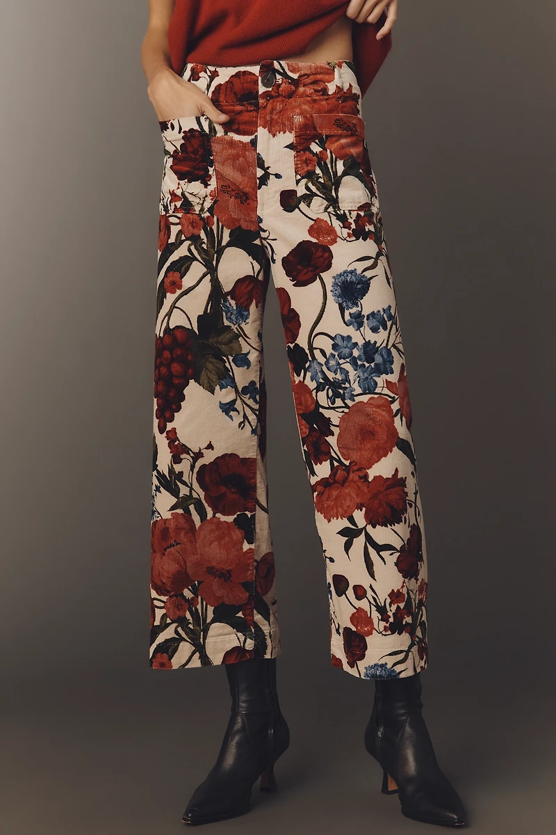 The Colette Corduroy Crop Wide-Leg Pants by Maeve