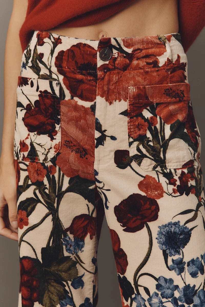 The Colette Corduroy Crop Wide-Leg Pants by Maeve