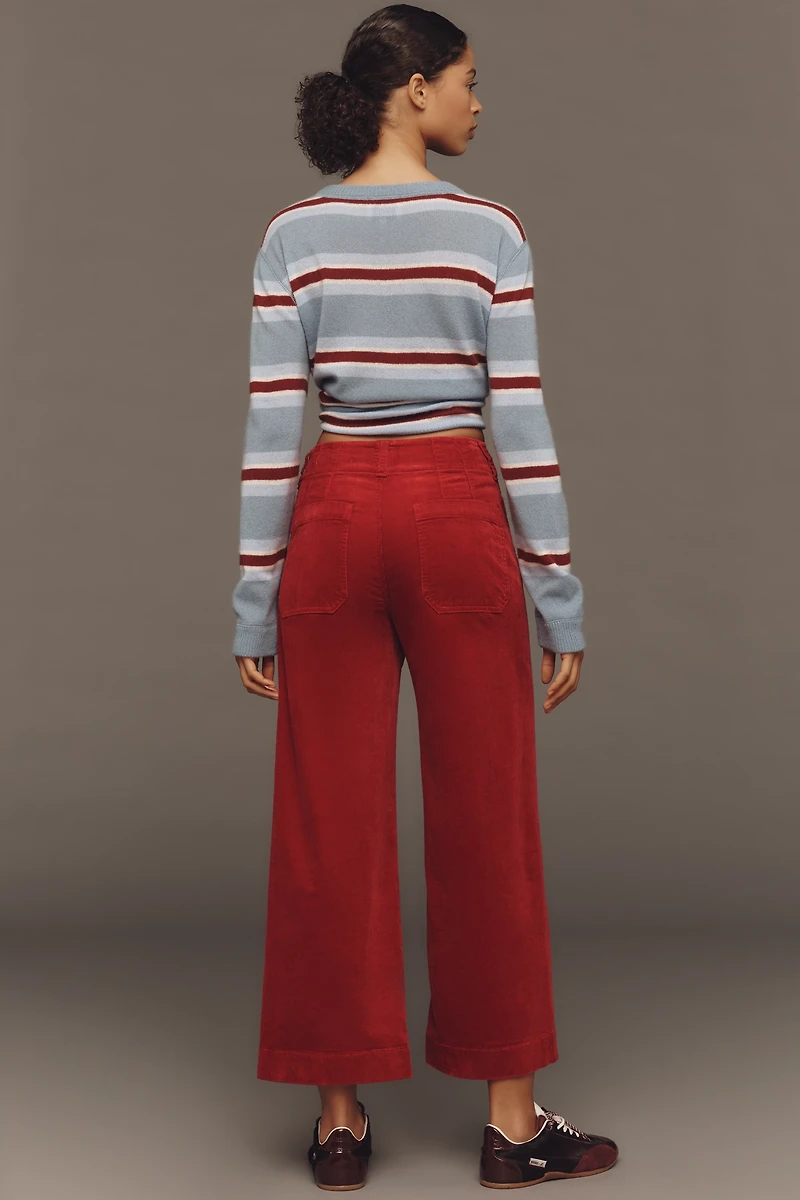 Colette Corduroy Crop Wide-Leg Pants by Maeve