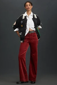 The Colette Corduroy Full-Length Wide-Leg Pants by Maeve