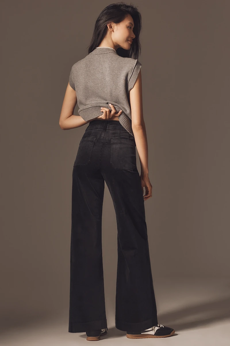 The Colette Corduroy Full-Length Wide-Leg Pants by Maeve