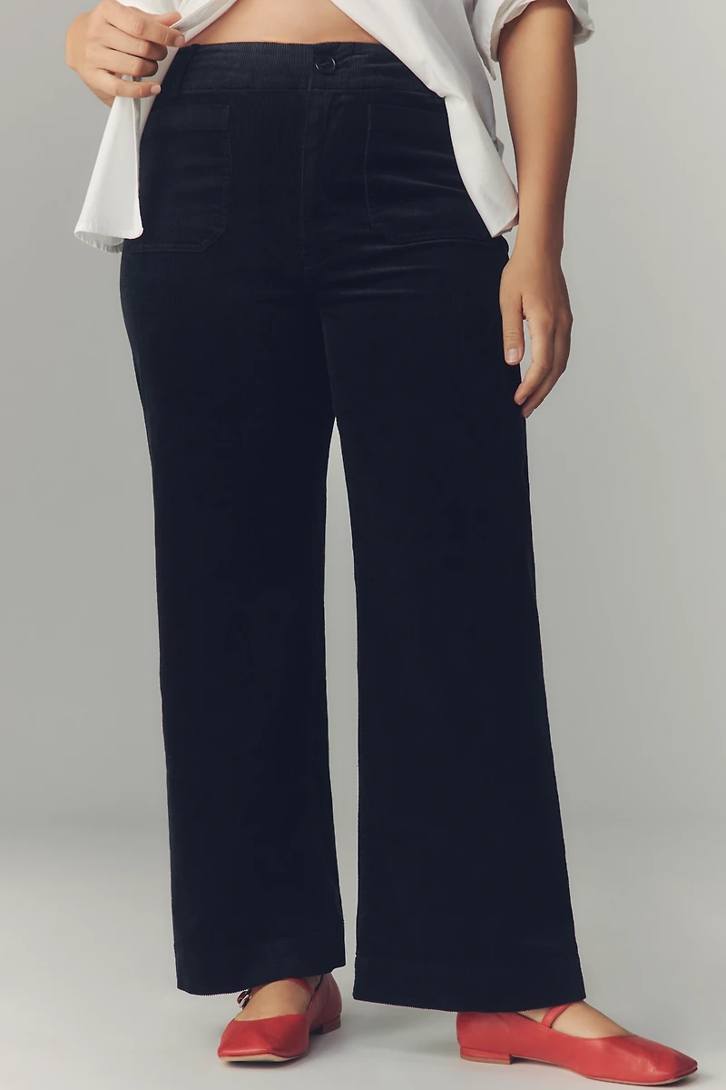 The Colette Corduroy Full-Length Wide-Leg Pants by Maeve