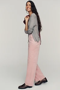 Maeve Colette Corduroy High-Rise Wide-Leg Full-Length Pants
