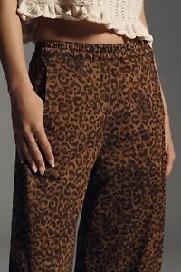 The Izzie Relaxed Pull-On Barrel Pants by Pilcro: Sateen Edition