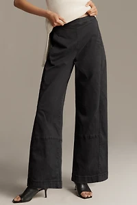 The Izzie Relaxed Pull-On Barrel Pants by Pilcro: Twill Edition